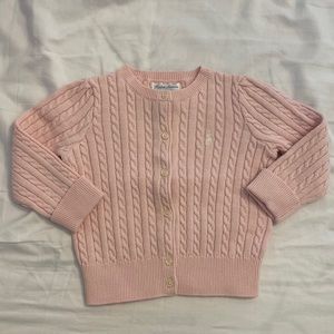 NWT Ralph Lauren Cable Knit Cardigan - Pink 18M